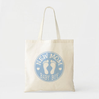 NEW BABY BOY MOM TOTE BAG