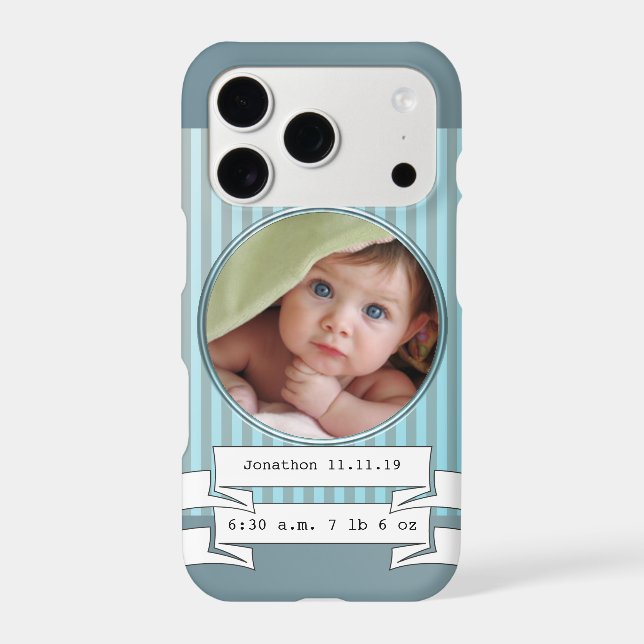 New Baby Boy Photo iPhoneFor Mom or Grandma (Back)