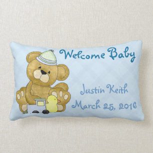 New Baby Boy Pillow