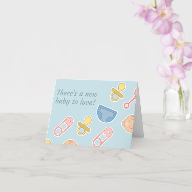 New baby card (Orchid)