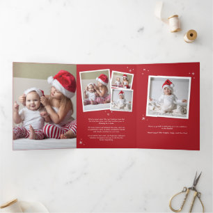 New Baby Christmas Birth Announcement Holiday