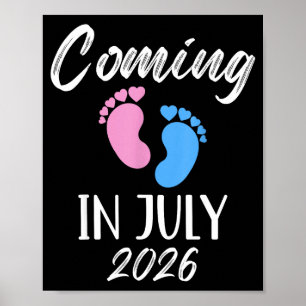 New Baby Coming In July 2026 Funny Baby Shower Boy Poster