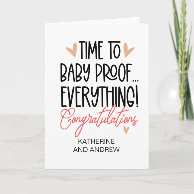 New Baby Congratulations Funny New Parents  Card (Front)