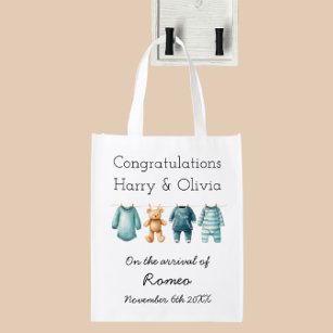 New Baby Customizable Congratulations  Reusable Grocery Bag