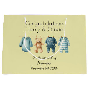 New Baby Customizable  Large Gift Bag