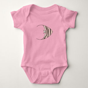 New Baby Cute fish illustrated Bodysuit