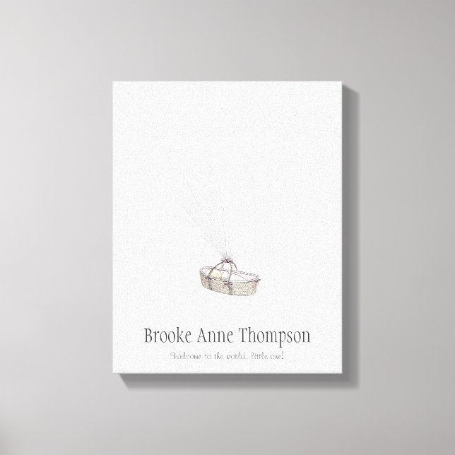 New Baby Fingerprint Balloon Guestbook - Pink (Front)