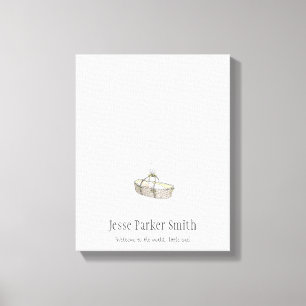 New Baby Fingerprint Balloon Guestbook - Yellow