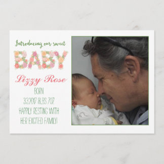 New Baby Floral Announcement