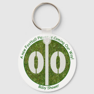 New Baby Football Player Baby Shower Keychain