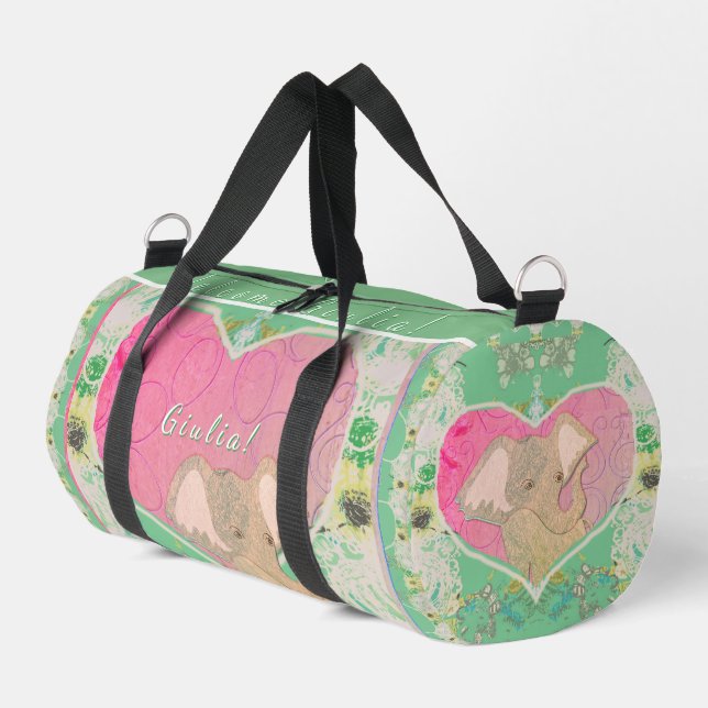 New Baby Gear w/Elephant Hearts Print Cut Sew Bag (Left Corner)