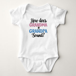 New baby gender reveal grandparents bodysuit