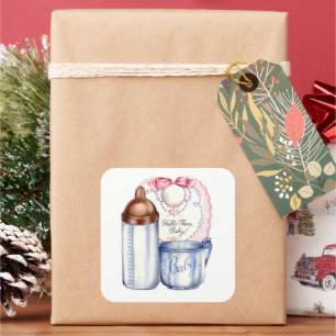 New Baby gift stickers for baskets or scrapbooks