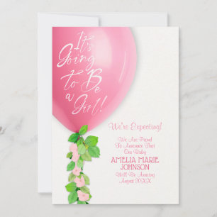 New Baby Girl Announcement Card
