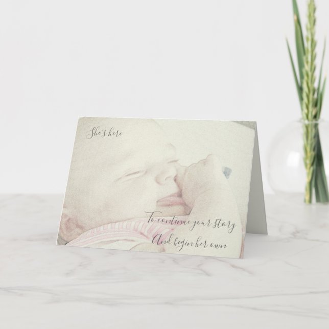 New baby girl card (Front)