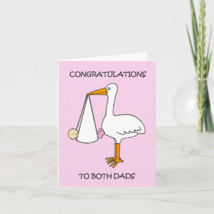 New Baby Girl for Male Couple Card