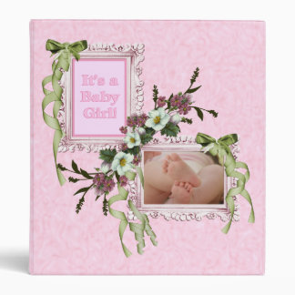 New Baby Girl Photo Album Scrapbook Cover Binder