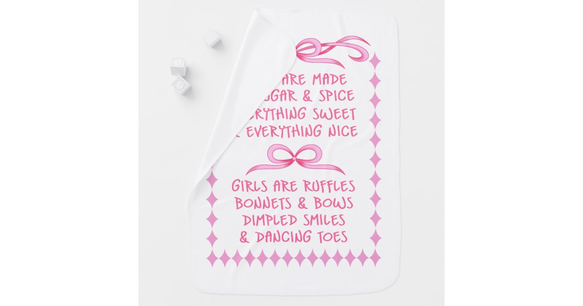 New Baby Girl poem Baby Blanket Zazzle