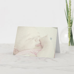 New baby here or on the way card