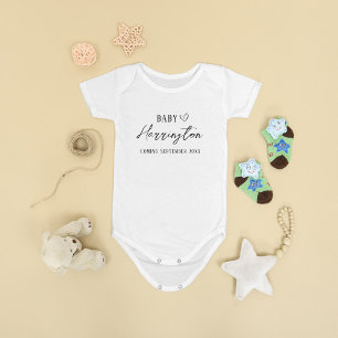New Baby Infant Name Date Coming T-Shirt Bodysuit