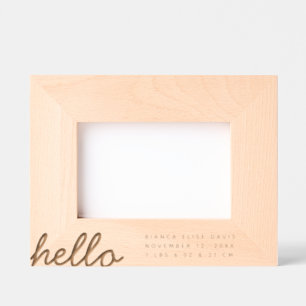 New Baby Info Photo Keepsake Etched Frames