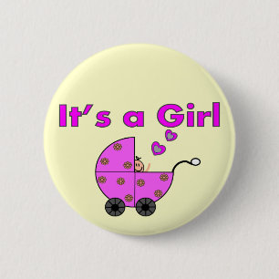 New Baby "It's a Girl" Gifts 2 Inch Round Button