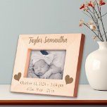 New Baby Newborn Gift Stats  Etched Frames<br><div class="desc">This design may be personalized in the area provided by changing the photo and/or text. Or it can be customized by choosing the click to customize further option and delete or change the colour of the background, add text, change the text colour or style, or delete the text for an...</div>