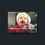 New Baby Our First Christmas as Grandparents Canvas Print<br><div class="desc">This simple photo canvas print will be a great Christmas gift for new grandparents. All text can be customized including changing "grandpa & grandma" to "papa & nana" or any wording of your choice. Add your own photo to create the perfect Christmas keepsake to celebrate their first holiday season as...</div>