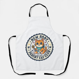 New Baby Parent Cat Cat Mom Gift Idea - New Baby P Apron