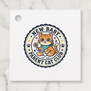 New Baby Parent Cat Cat Mom Gift Idea - New Baby P Favour Tags
