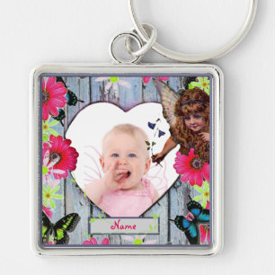 New Baby Photo Gift Flower Fairy Keychain