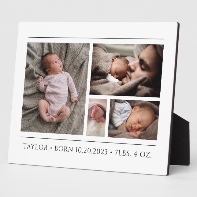 New Baby Photo Plaque (Side)