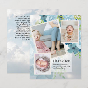 New Baby Photo Thank You Cards Modern Budget