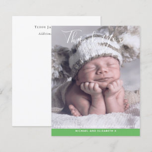 New Baby Photo Thank You Cards Modern Budget
