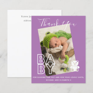 New Baby Photo Thank You Cards Modern Budget