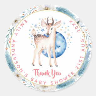 New Baby Photo Thank You Cards Modern Budget Classic Round Sticker