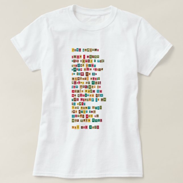 new baby ransom note for grandma T-Shirt (Design Front)