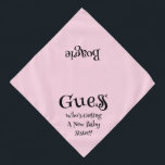 New Baby Sister Gender Reveal Pink Pet Bandana<br><div class="desc">Pink bandana, with cute, funny, text announcement... .Guess Who's Getting A New Baby Sister? Because your pet is part of the family too! Perfect for your announcing a new pet or baby! Also perfect for gender reveal! The background colour is customizable to any colour you desire, as are the font...</div>