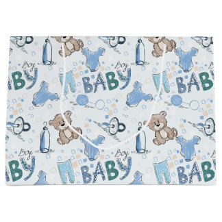 New Baby Teddy Bears Large Gift Bag
