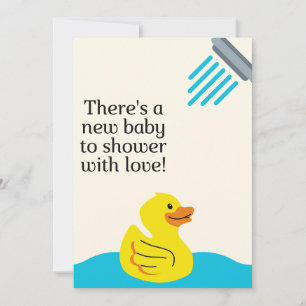 New Baby to Shower with Love - Blue water Invitation