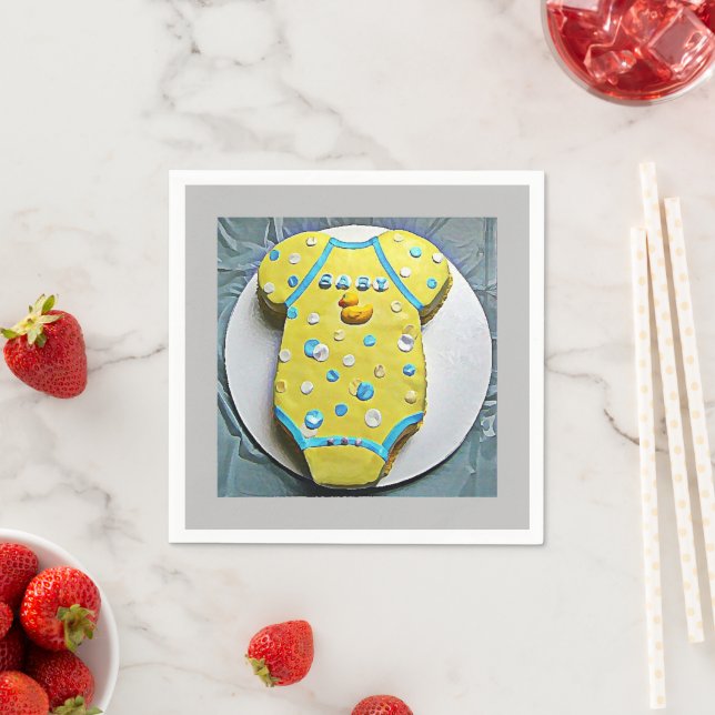 New Baby Yellow Duckie Napkin (Insitu)