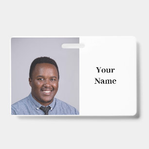 NEW! Badge - Horizontal With Metal Clip