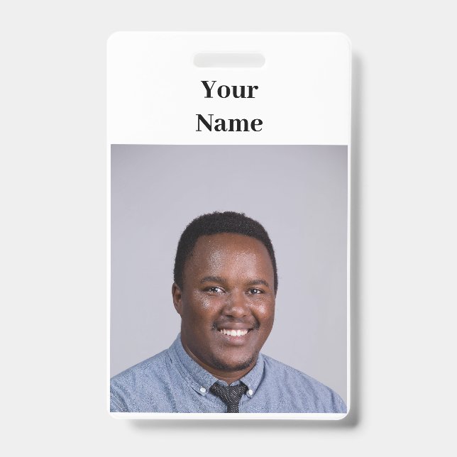 NEW! Badge - Vertical Retractable - Custom (Front)