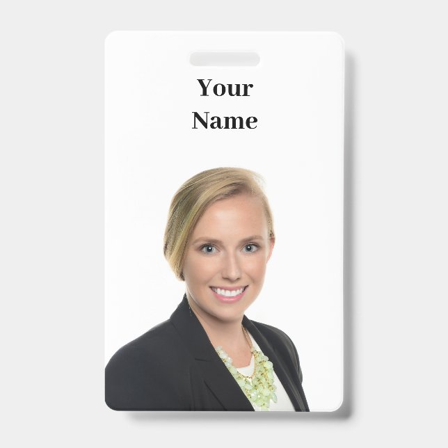 NEW! Badge - Vertical Retractable - Custom (Front)