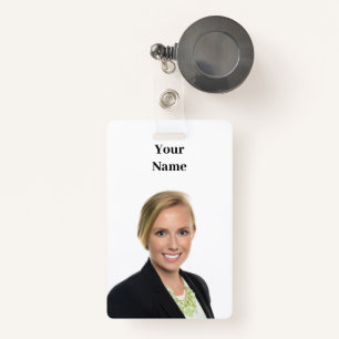 NEW! Badge - Vertical Retractable - Custom