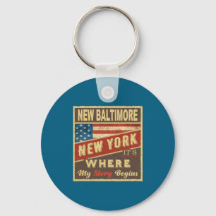 New Baltimore Ny Its Where My Story Begins _1 Keychain
