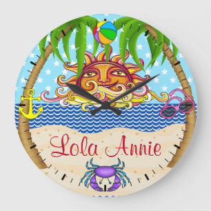 New Beach Sun Ocean Wall Clock 4 - SRF