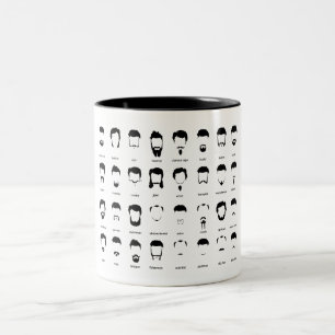 New Beard Chart Two-Tone Coffee Mug