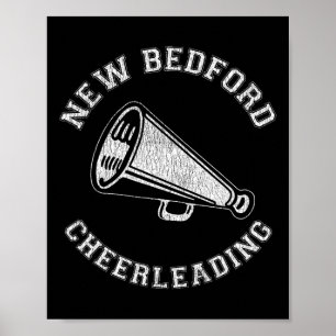 New Bedford Cheer Distressed Retro 90's Cheerleade Poster