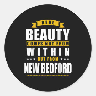 New Bedford - Funny D City Gift Classic Round Sticker